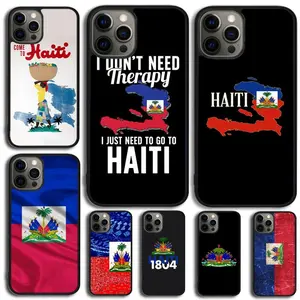 Vintage Haiti Haitian Flag Phone Case For iPhone 14 15 16 13 12 Mini Max Cover For Apple 11 Pro Max 6 8 7 Plus SE2020 Coque