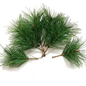 Artificial Pine Needles Branches Fake Pine Picks for Christmas Garland Wreath Decorations (3.9inch)