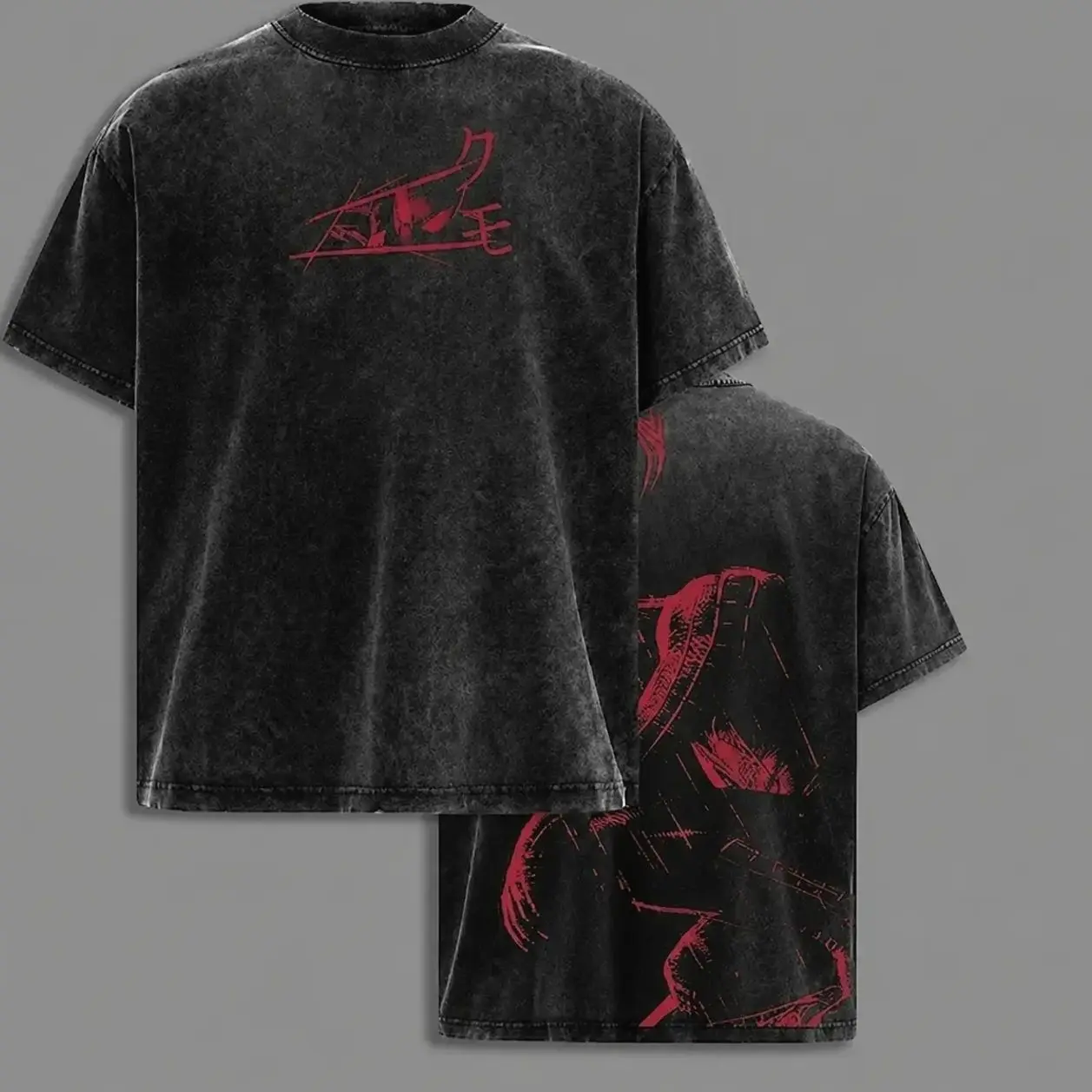 Dark Spidey Man Vintage Washed Graphic T-Shirt Ver 2,  Black Red Oversized Heavyweight Cotton Spider Tee, Double Sided Retro Comic Streetwear Shirt, Y2K Grunge Web Slinger Aesthetic, Premium Unisex Graphic Apparel, Collector Fan Gift Merch 13H