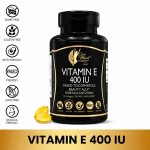 Coco March N.M.D Vitamin E 400 IU Dietary Supplement, Antioxidant Immune Health Support Supplement - 100 Softgel Capsules per Container