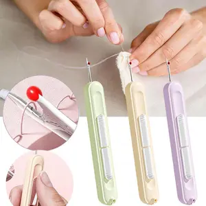 Pack of 3 Dual-Ended Seam Ripper with Needle Threader,Soft Grip Handle,Portable Sewing Tool for Quick Unpicking&Threading,Portable Design for Travel,Hand Tools Kits