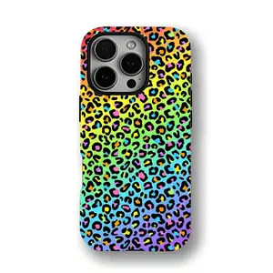 Rainbow Leopard Luxe Case - Bold Statement Neutral Glam, Neon Design Compatible with iPhone 17 16 15 14 13 12 11 X Plus/Air/Pro Max/Pro, Tough Phone Case designer
