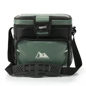 9 cans Zipperless Soft Sided Cooler with Hard Liner, Sea Foam Green