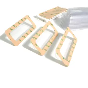Clear Plastic Dome Lip Balm Money Holder Waterproof Rectangle Craft Chapstick Money Cash Pouches Gift with Adhesive Back for Card Making 50Packs