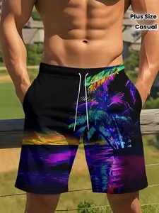 Men'S Casual Shorts, 3D Print Party Jogger Shorts, Travel Beach Shorts, And Sports Shorts