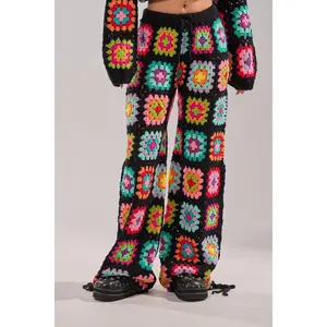 FESTIVAL GIRLY OVERSIZED CROCHET PANT IN MULTI