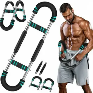 Multifunctional arm/chest trainer, portable and detachable, adjustable resistance, suitable for both men and women, strength training equipment.U-shaped trainer