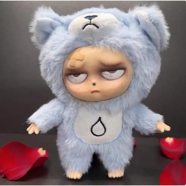 GRUMPP-Sleepless Grumpipi,Bunny Plush Dolls,Soft Furry Collectibles,Backpack or clothing decoration,Stuffed Animal