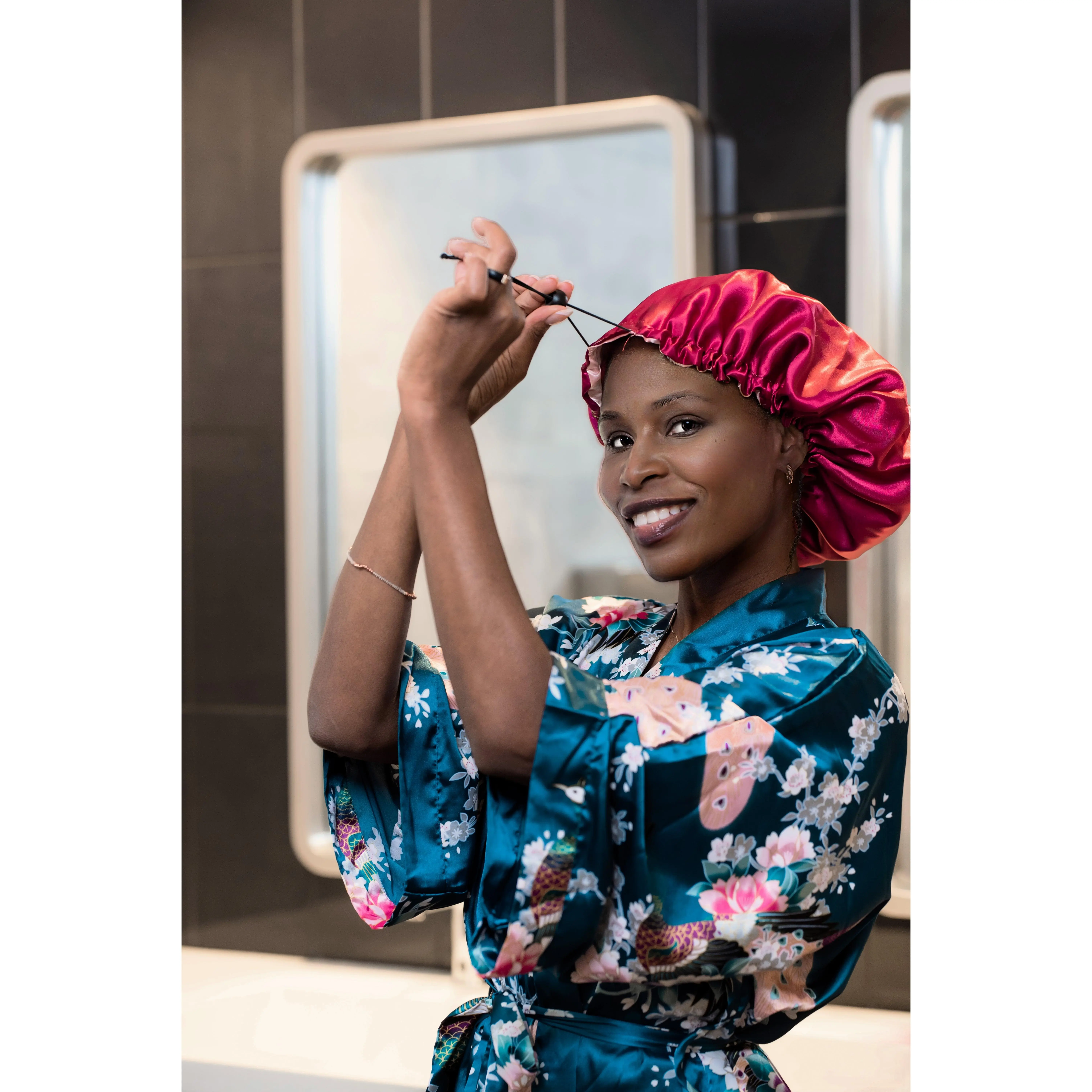 ENVY US HAIR Satin Bonnet with Adjustable Drawstring