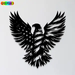 1pc Eagle Metal Wall Art, Patriotic Eagle Statue Mural, Ideal Gift for New Year, Independence Day, American Pride Enthusiasts,  Wall Sculptures, Perfect for Outdoor Fence & Indoor Living Room Wall, Stunning Statement Piece
