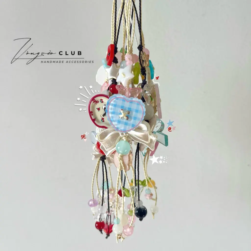 [NEW] Handmade Cute Button Keychain & Phone Charm | Adorable Phone Strap
