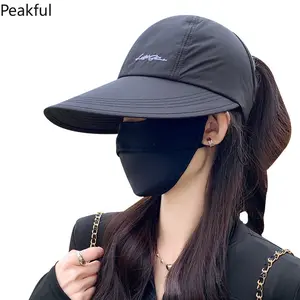 Summer Quick Drying Sun Hat UPF 50 Wide Brim Duckbill Bucket Hat Breathable Foldable Outdoor Sports Beach Fishing Women Hat