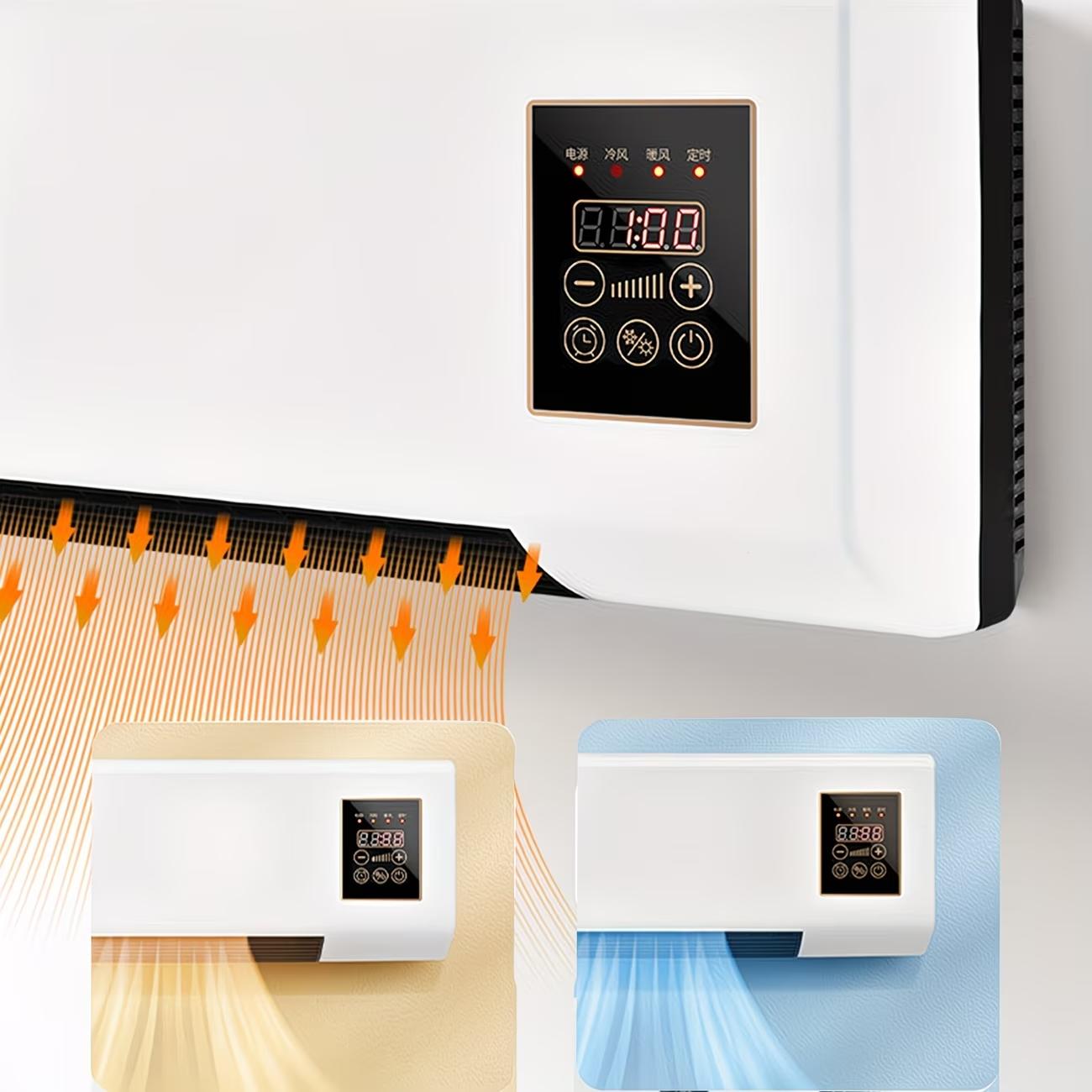 1400W Dual Mode Wall Mounted Air Conditioner Summer Gentle Natural Wind Winter Fast Warm Heating For Bedroom Office Living Room