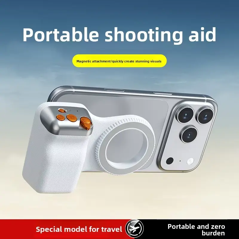 Magnetic Phone Shooting Assistant Grip, Mobile Phone Accessories - Remote-Control Photo Video Capture Helper, Zoom-Enabled Handheld Stabilizer