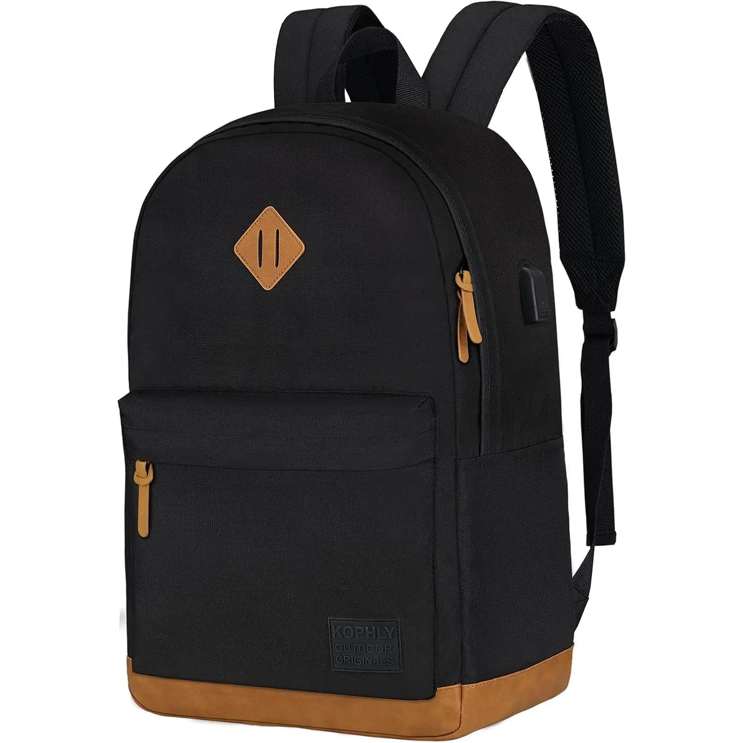 Large Travel Laptop Backpack with USB Charging Port for Men and Women, Classic School Backpack for Boys and Girls, Work Bag(18Inches/Black) Gift