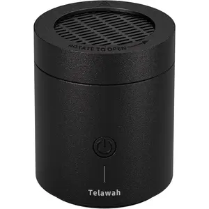 Mini Incense Burner Bakhoor Portable Rechargeable USB Aromatherapy Diffuser, 120 Second Burn Time, Arabic Electronic Incense Holder, Home Decor (Black)