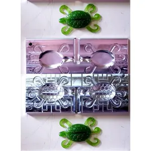 Angler Bait Co  2-Cavity Turtle Soft Plastic Bait Mold – Aluminum Injection Mold for Bass Fishing Lures | Durable CNC Machined Lure Mold