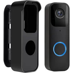 Adjustable Door Mount for Blink Video Doorbell, Adhesive Doorbell Mounting Bracket Accessories for Blink Doorbell Security System with No Drilling (Black)