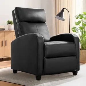 【Valentine Day Sale】FLEXISPOT XC1 Recliner Chair for Adults – Small Faux Leather Reclining Chair, Adjustable Modern Single Sofa Armchair, Home Theater Seating for Living Room, Bedroom, Apartment