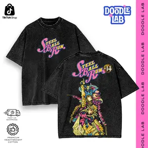 JoJo Bizarre Adventure Anime Graphic Tees • Hoodie Streetwear • Vintage Oversized Acid Wash • Retro SBR Merch • Heavyweight Menswear Comfort Cotton
