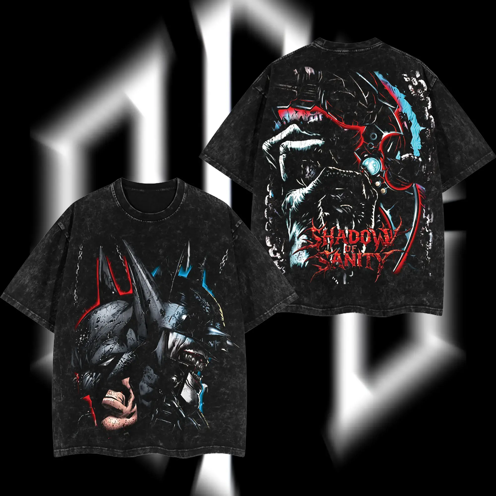 Men's Vintage Washed Graphic T-Shirt | Oversized 100% Cotton Streetwear with Gothic Comic Art - Ideal Horror Lover Gifts, Tshirt, Apparel, Shortsleeve, Casual, Round Neck, Men's T Shirts, Vintage Graphic Tees, Gothic Retro, Soft, Tops, Oversized Graphic T