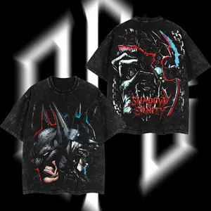 The Bat Who Laughs Graphic T-Shirt - Vintage Washed Dark Comic Book Streetwear, Shadow of Sanity Retro Oversized Tee, Edgy Superhero Aesthetic Apparel for Men & Women, Gothic Horror Hero Merch, Trendy 100% Cotton Top
