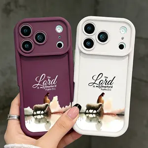 The Lord is My Shepherd Psalm 23:1 Phone Case for iPhone 17 16 15 14 13 12 11 Pro Max Plus Air Christian Faith Aesthetic Soft Silicone Shockproof Protective Cover Gift TYJT260409008