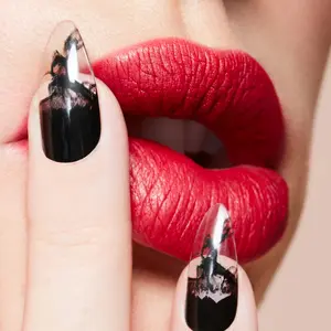 Static Nails Reusable Pop-On Manicures - Smoke Show Almond - The Better, Long-Lasting Alternative to Salon Gels, Dips, Acrylics, and Press-On Nails