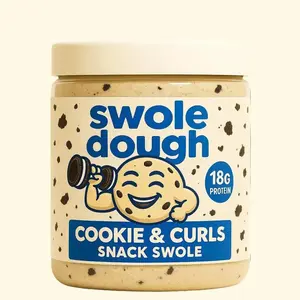 Swole Dough – Cookies & Curls (High Protein Cookies & Cream Dough Powder • 2 Servings) – 8oz