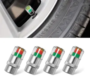 4pcs Tire Pressure Monitor Valve Stem Caps, Universal 32PSI Car Tire Pressure Monitor Valve Stem Caps Sensor Indicator,  Colors Alarm Tire Indicator