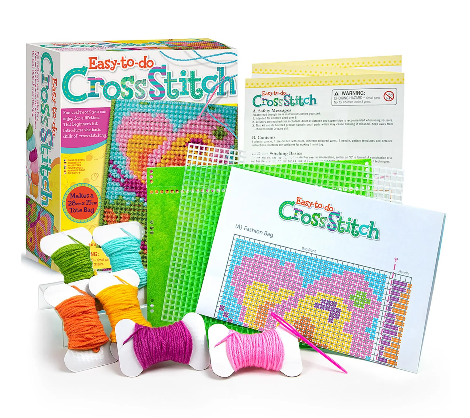 4M Easy-To-Do Cross Stitch -DIY Sewing Craft Kit 4M Easy-To-Do Cross Stitch -DIY Sewing Craft Kit