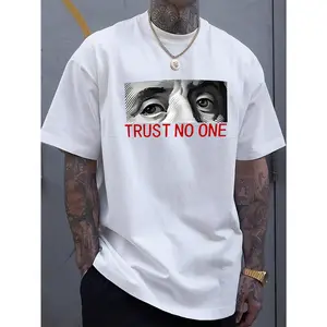 Cotton short sleeve T-shirt summer casual short sleeve trust Mo short print tee shirt for men