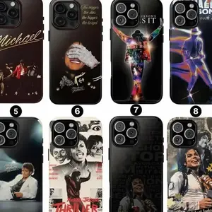 Michael 2026 Phone Case, Michael Jackson Iconic Glove Crystal, Legendary Singer Compatible with iPhone 17, 16, 15, 14, 13, 12, 11, X & Galaxy.