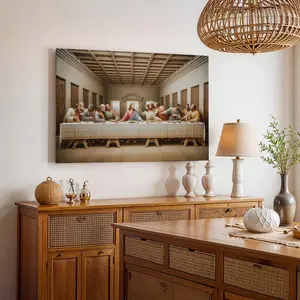 The Last Supper Canvas Poster Print, Christmas Wall Decor, Christian Wall Art, Nativity Wall Art, Catholic Prints, Christmas Prints, Bible wall art