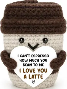 Gifts for Her Him Women Men Anniversary Birthday Coffee Lover Gift Easter Basket Gifts for Wife Husband Boyfriend Girlfriend Couple Crochet Coffee Mug Decor I Love You Her Mom Mothers Day Fathers Day