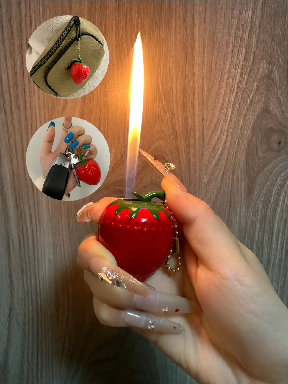 Cool Lighters, Creative Soft Flame proof Lighters,Adjustable Flame Refillable Butane for Gifts Mens Lovers  (Without Butane Gas) Self Igniter Modern