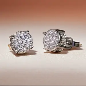 EJG Square Stud Earrings for Women:5A Zirconia 925 Sterling Silver Hypoallergenic Nickel-Free, Elegant Everyday Luxury Accessories Gift for Christmas Birthday Anniversary