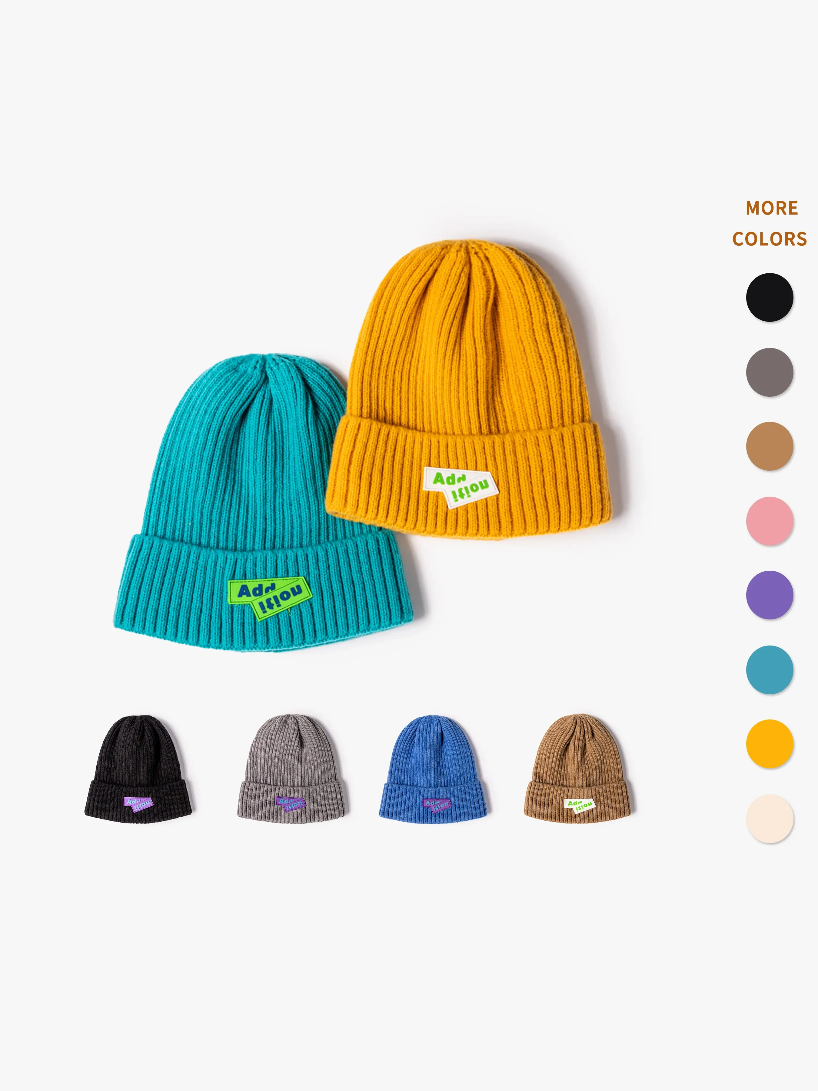 Letter Embroidered Knit Hat Beanie, Korean Fashion Style, Warm and Comfortable, 3D Letter Design, Student Group, Young Couples, Campus Life