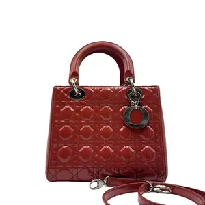 Pre-owned Dior FRANCE Crossbody Bags H1 Medium Red Patent Leather Lady Bag H03248