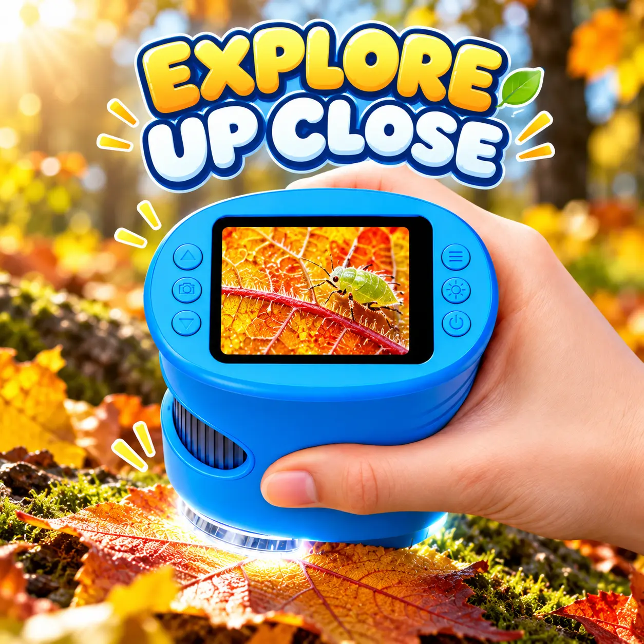 【2027 New】4K Digital Microscope for Kids, 1000X Handheld Microscope with 2.0" Screen, Photo & Video Recording, Portable Rechargeable Science Toy, STEM Learning Gift for Boys and Girls