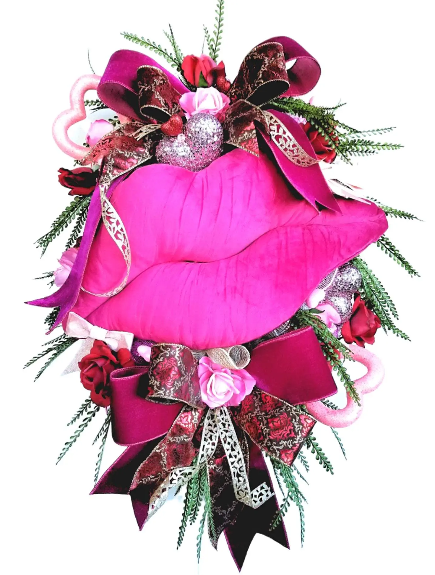 Velvet Lips Valentine Wreath