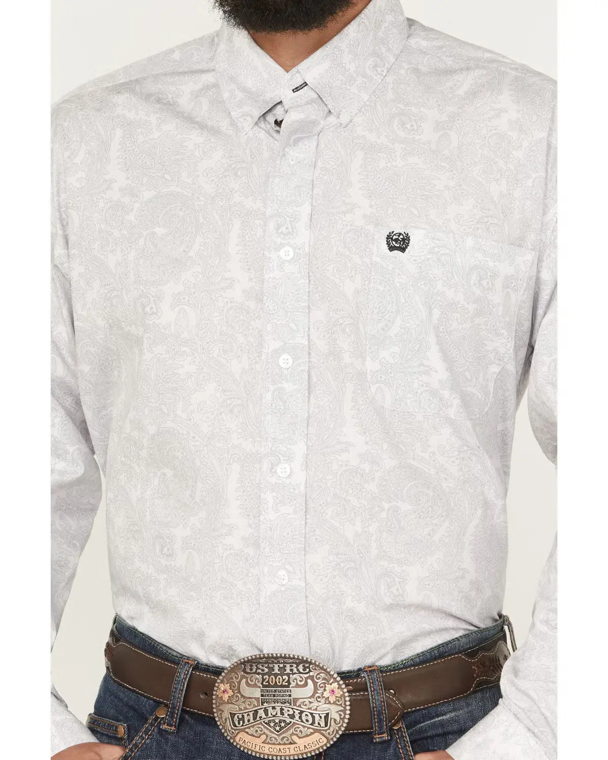 Cinch Men's Paisley Print Long Sleeve Button-Down Western Shirt