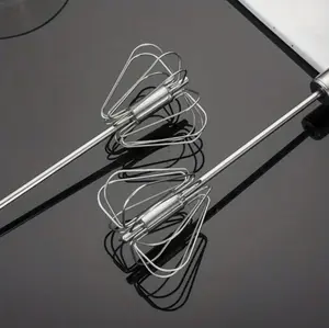 Smart Whisk Semi-Automatic Egg Beater Hand Push Egg Mixer Stainless Steel Blender Kitchen Utensil for Stirring Coffee & More Mechanical Stirrer Effortless Mixing Durable Rust-Proof Design Versatile Kitchen Tool