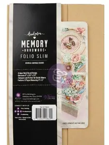 MEMORY HARDWARE CHIPBOARD ALBUM – MAGNETIC FOLIO SLIM – 8″X5.5″X2.5″, 8 PAGES 4″X5″