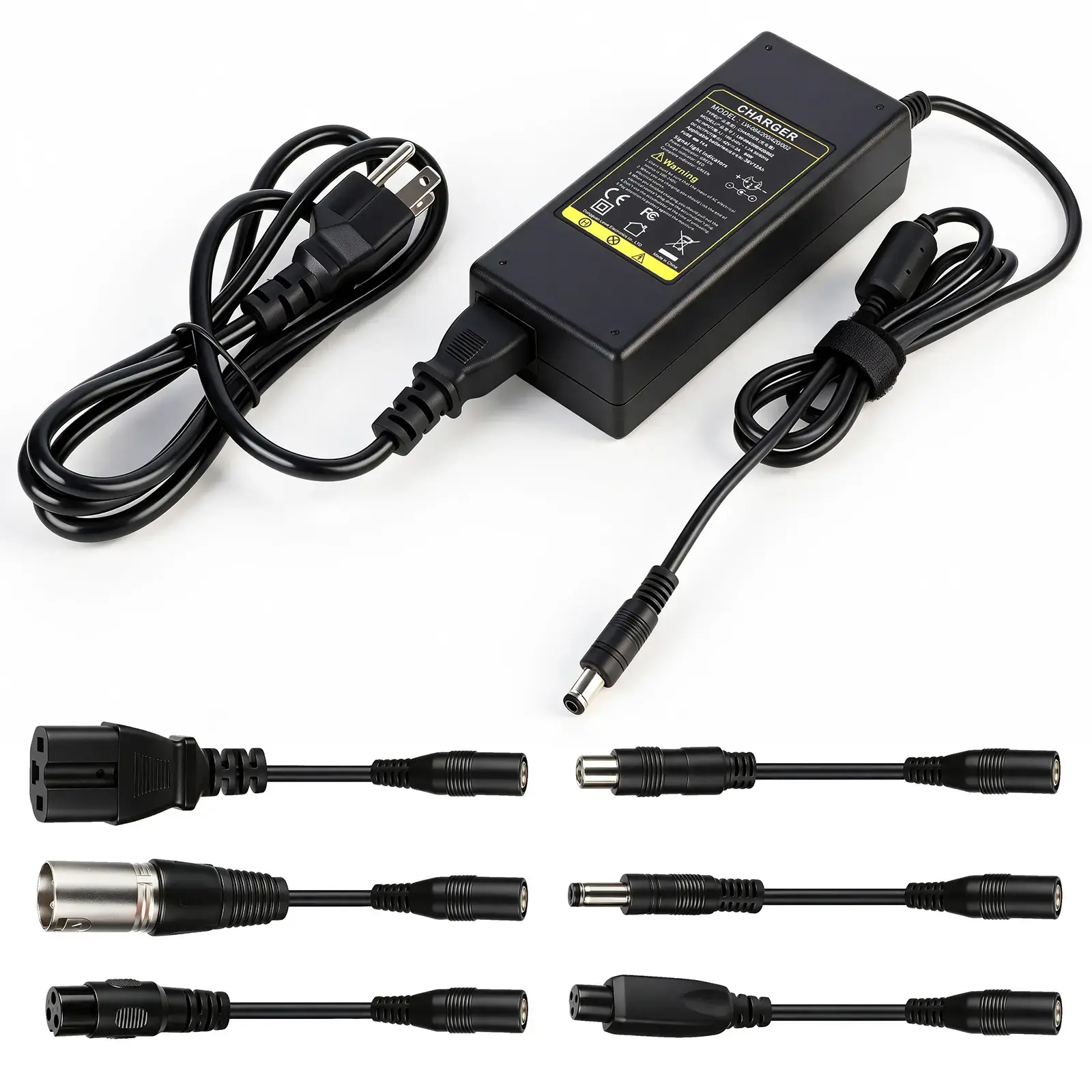REACELL 42V 2A Output Electric Scooter Charger with 7 Multiple Connectors & ABS+PC Shell - Fast 2A Charge, Compatible with Gotrax, Razor, Jetson, Ninebot, Voyage, Hiboy 36V Lithium Battery Packs, M365, Hoverboard, Swagtron
