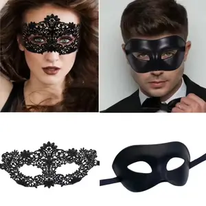 Elegant Lace Camouflage Mask Set for Couples, Party Event Props, Perfect for Venice Parties, Carnivals, Halloween Celebrations