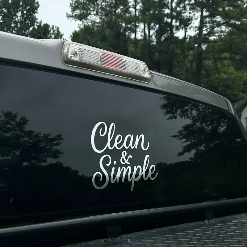 Clean & Simple Decal - Simple Design Sticker for Your Needs Clean & Simple Decal - Simple Design Sticker for Your Needs