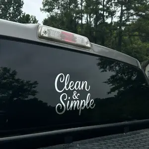 Clean & Simple Decal - Simple Design Sticker for Your Needs Clean & Simple Decal - Simple Design Sticker for Your Needs