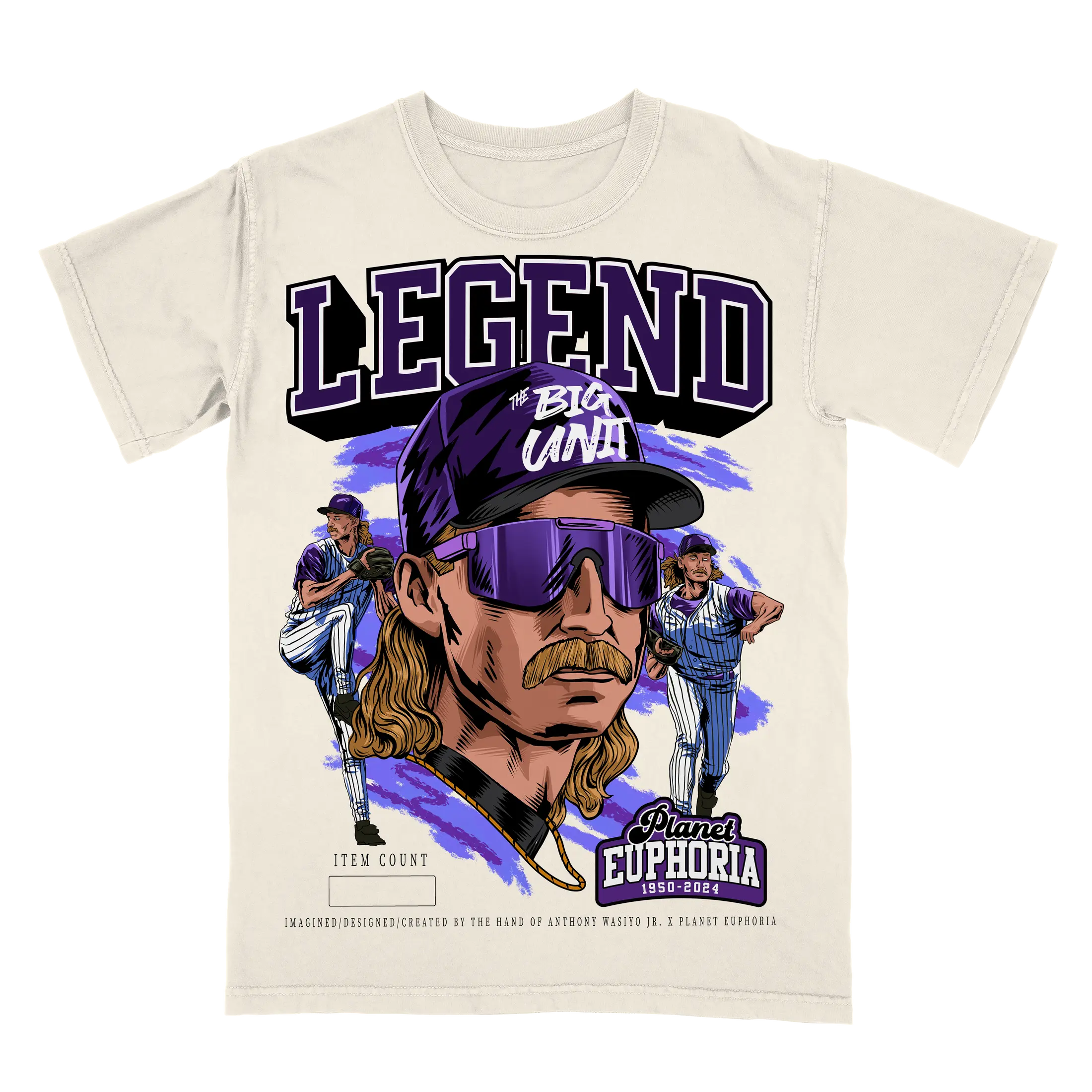 Legend Johnson Planet Euphoria Shirt Randy Vintage 90sBaseball Graphic Tee for Men Women Fans Y2k Streetwear