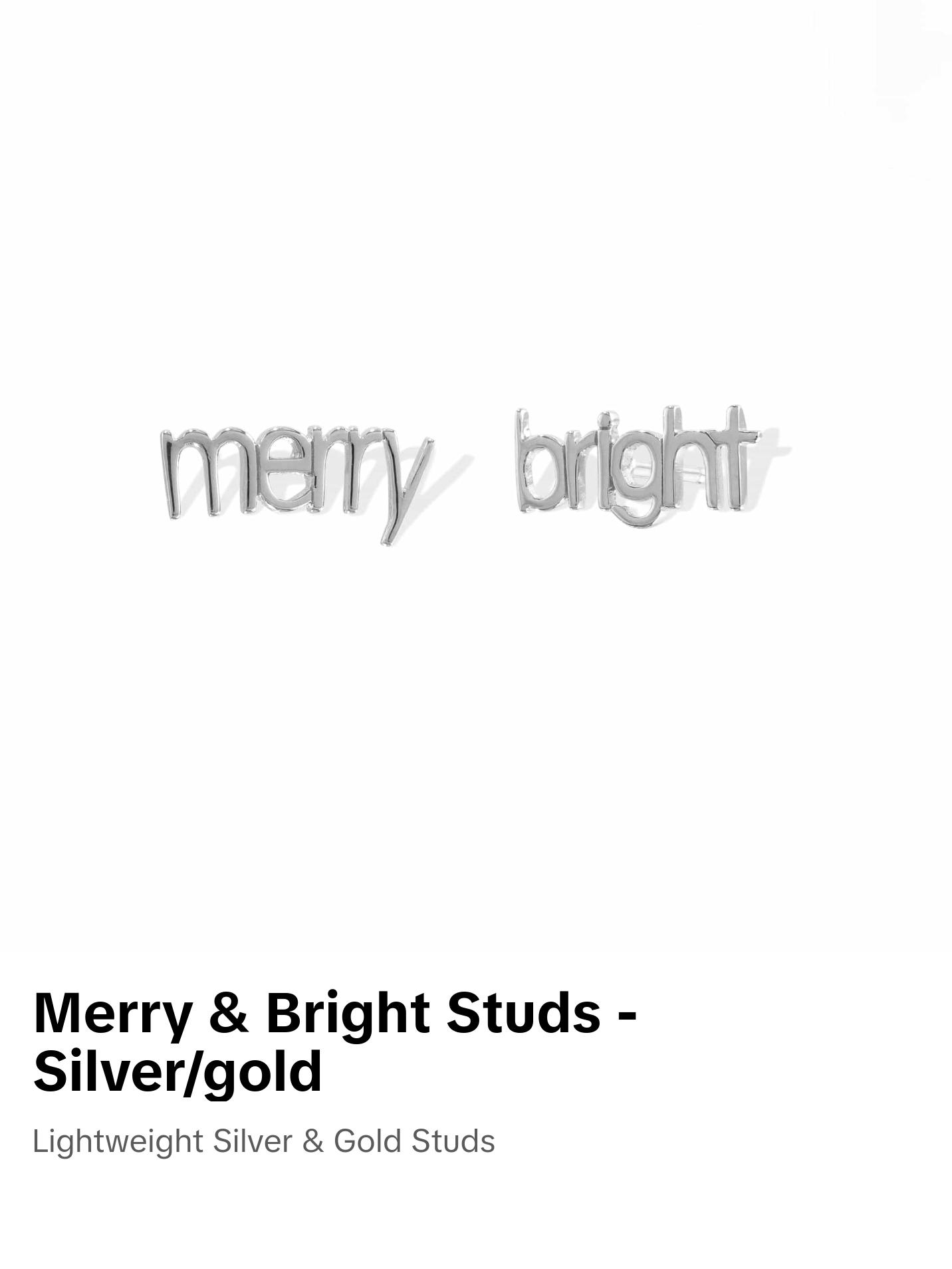 Merry & Bright Studs
